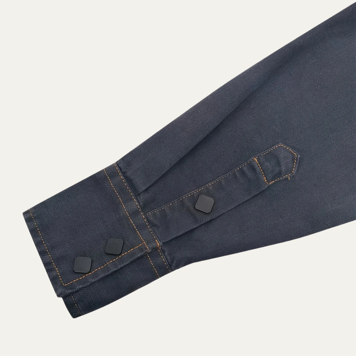 Axel | Men's Denim Shirt Black Long Sleeve Button Up