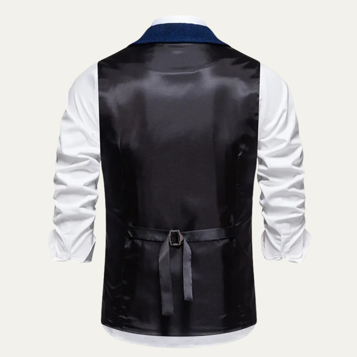Knox | Men's Suit Vest Gray Double Breasted With Chain