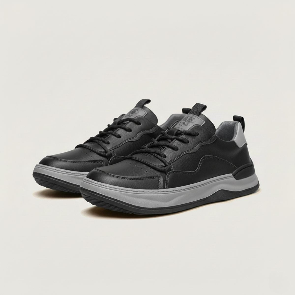 Kai | Men's Leather Low Top Sneaker Sage Green Cream Sole