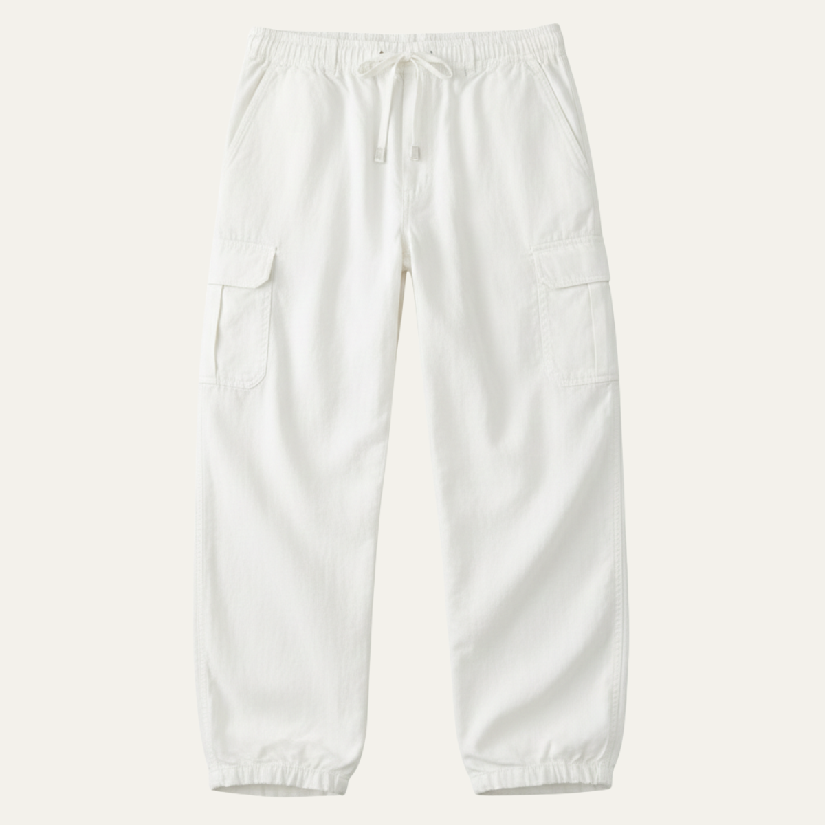 Jude | Men's Cargo Pants Light Gray Relaxed Fit Multi Pocket