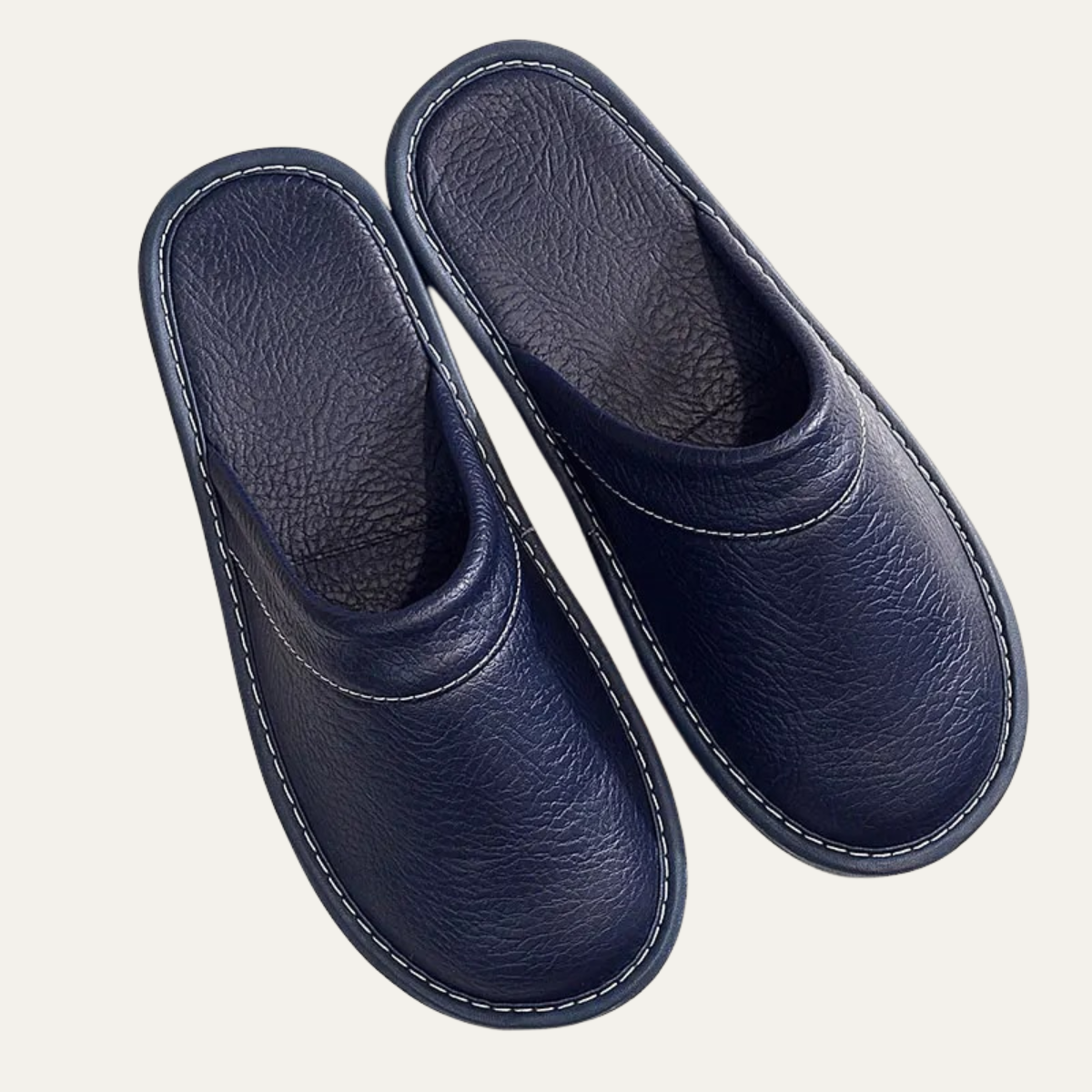 Bram | Men's Leather Slippers Black