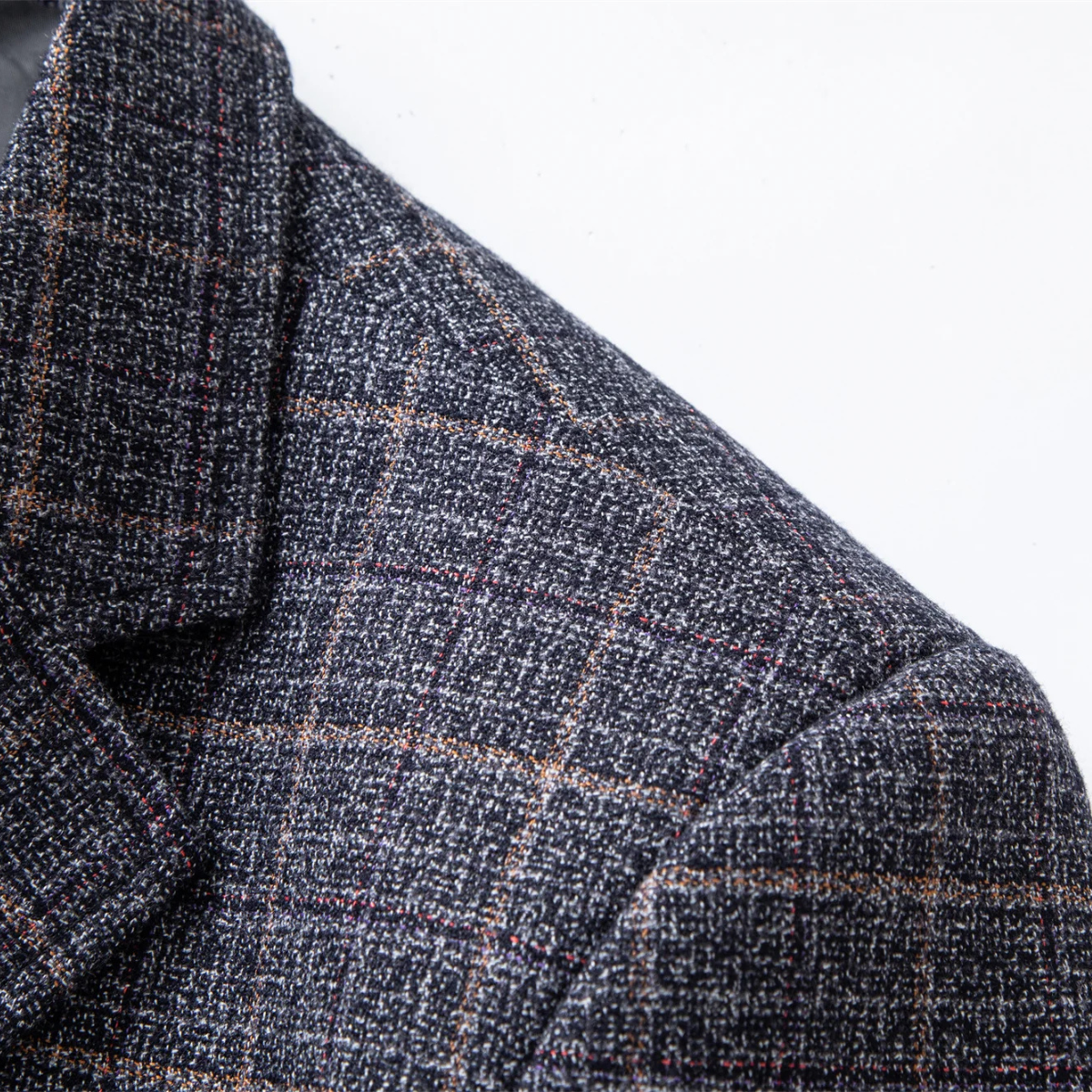 Blake | Men's Casual Blazer Navy Plaid