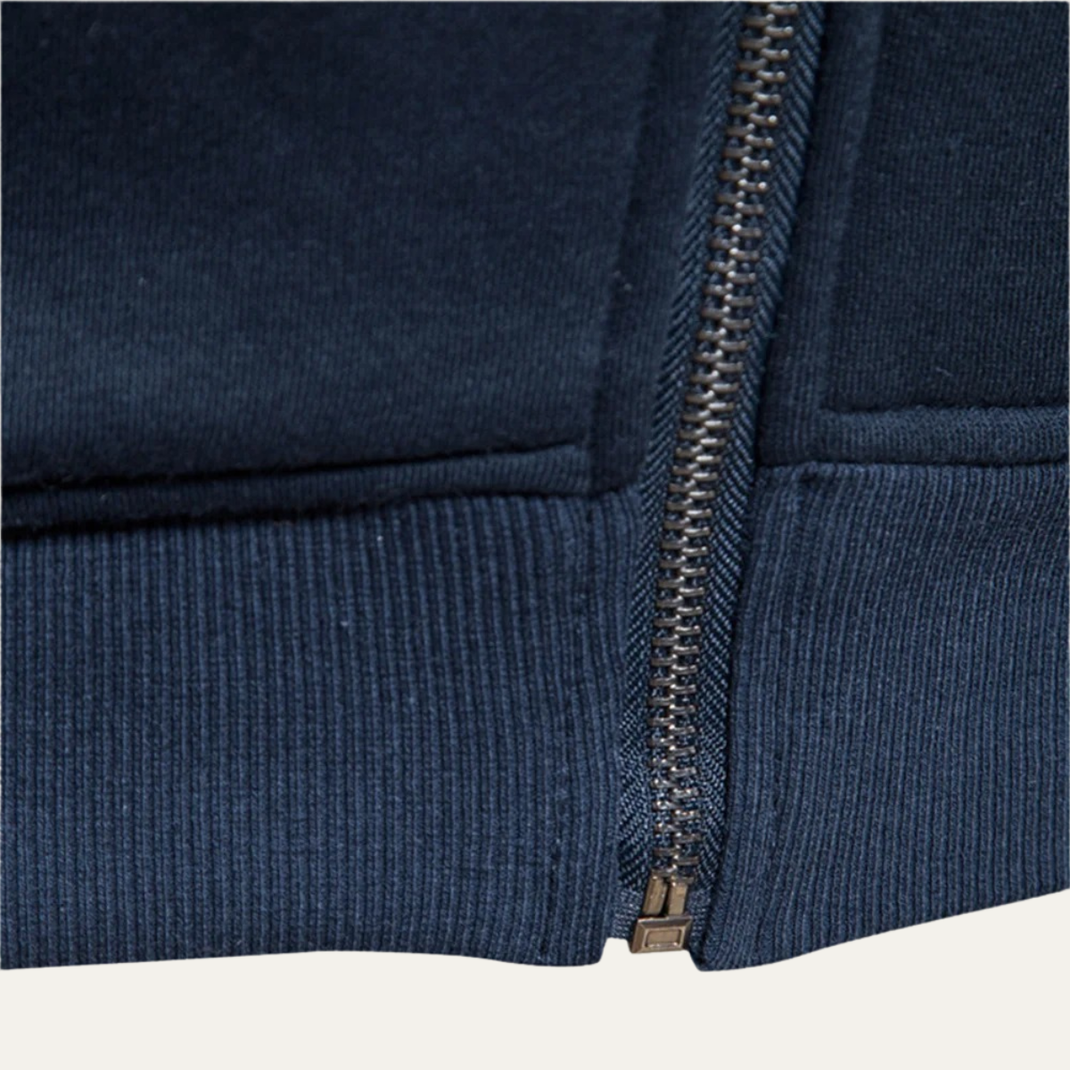 Caleb | Men's Casual Zip Up Hoodie Beige
