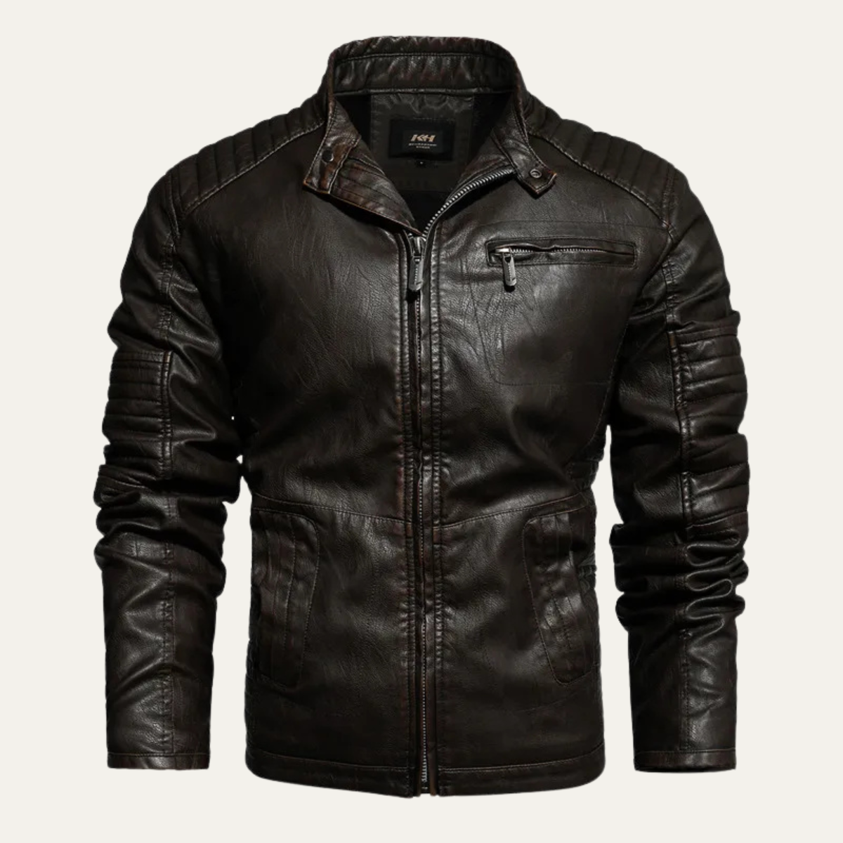 Knox | Men's Moto Leather Jacket Brown
