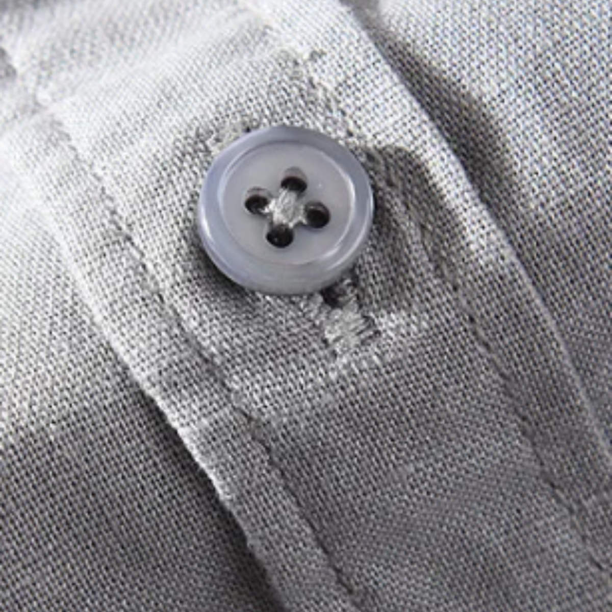 Ezra | Men's Casual Linen Button Up Shirt Gray