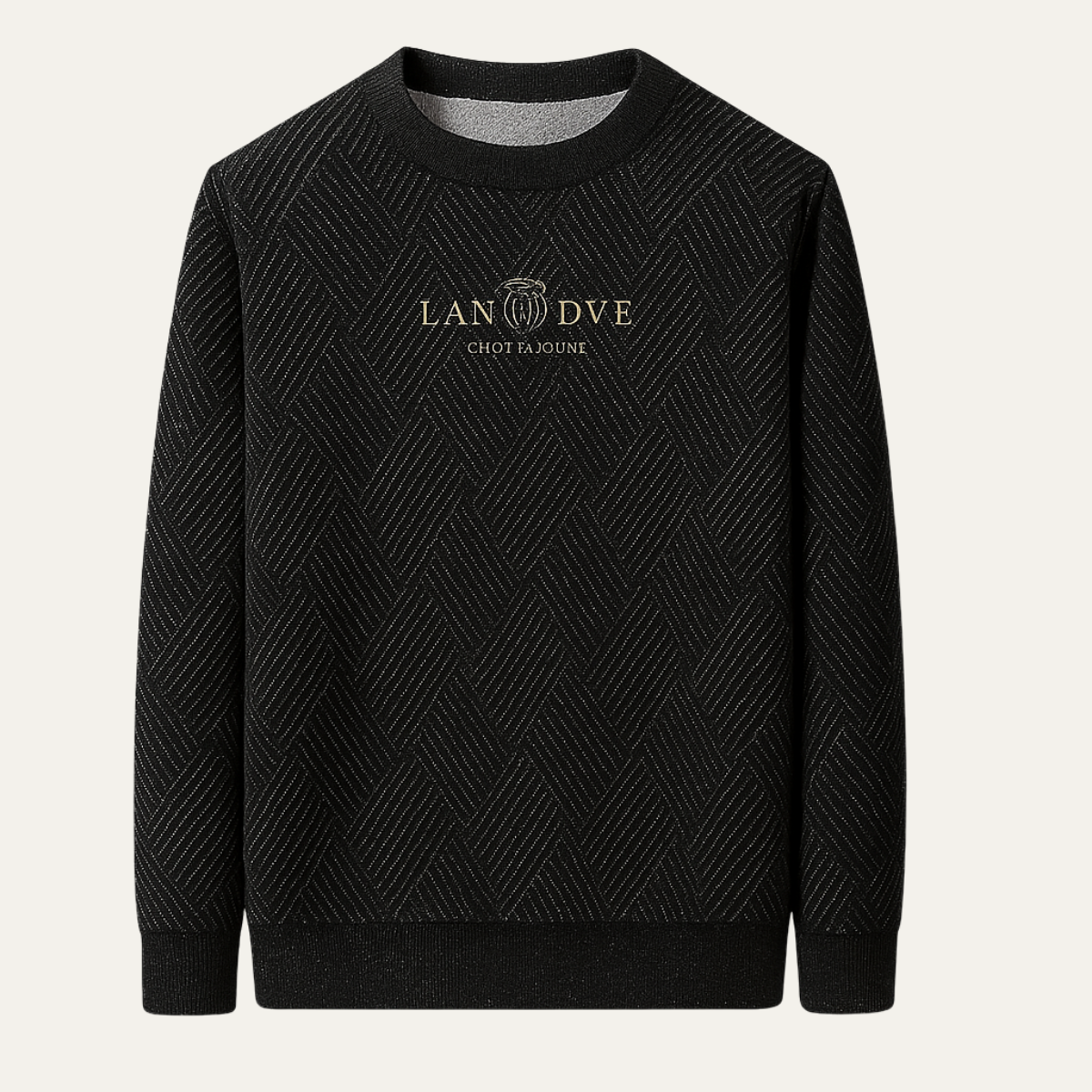 Callum | Men's Crew Neck Sweater Gray Textured Knit
