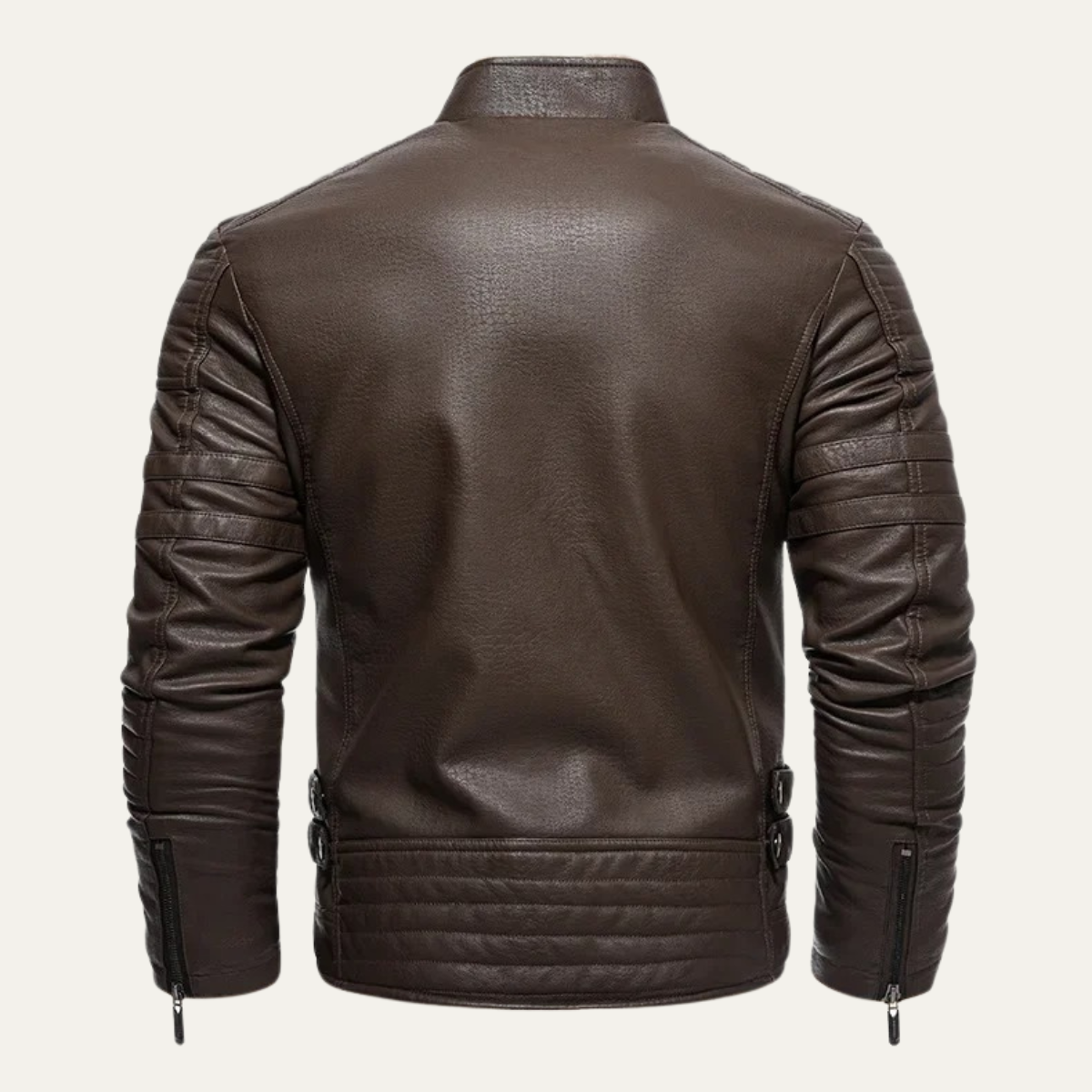 Callum | Men's Sherpa Lined Leather Jacket Black