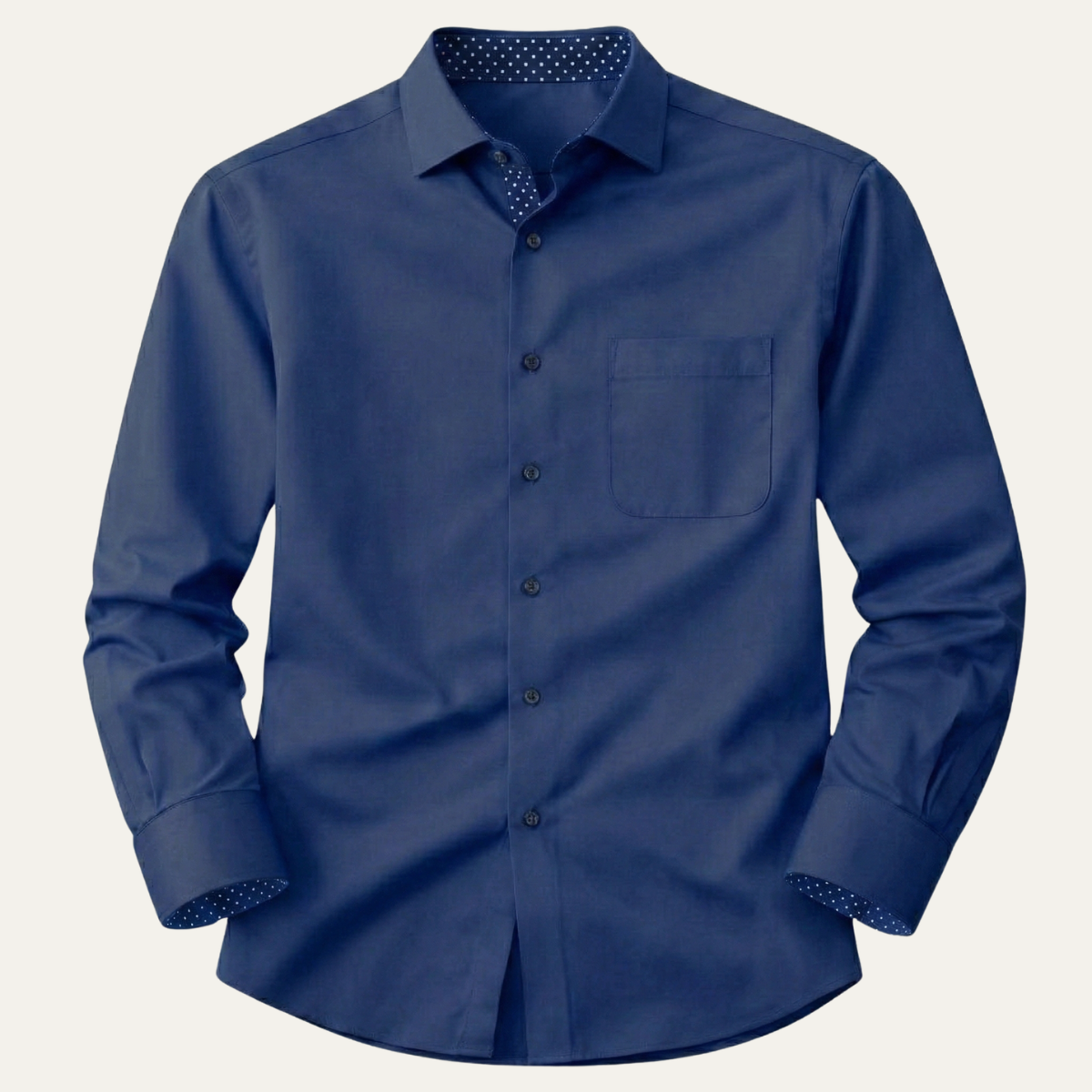 Beau | Men's Dress Shirt Red Long Sleeve Button Up