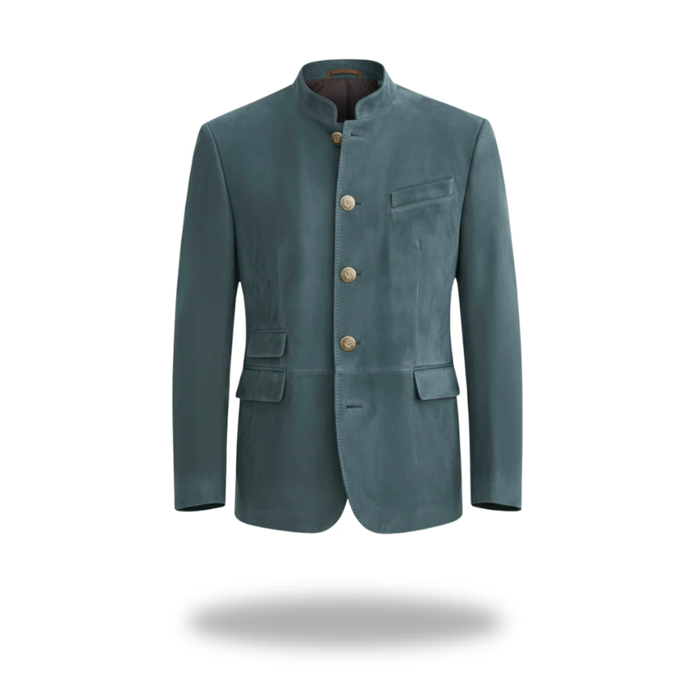 Axel | Men's Casual Blazer Khaki Button Front Chest Pockets