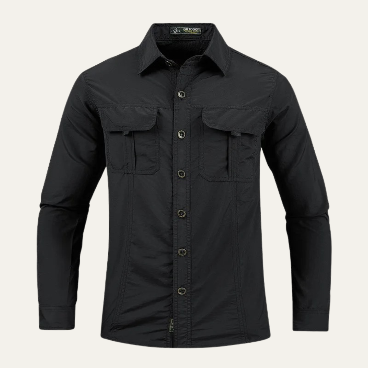 Sage | Men's Utility Cargo Shirt Gray Long Sleeve