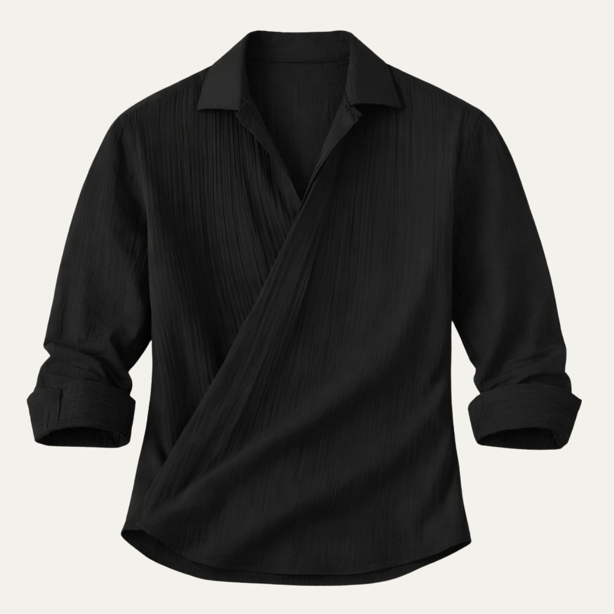Erik | Men's Slim Fit Dress Shirt Black Pinstripe