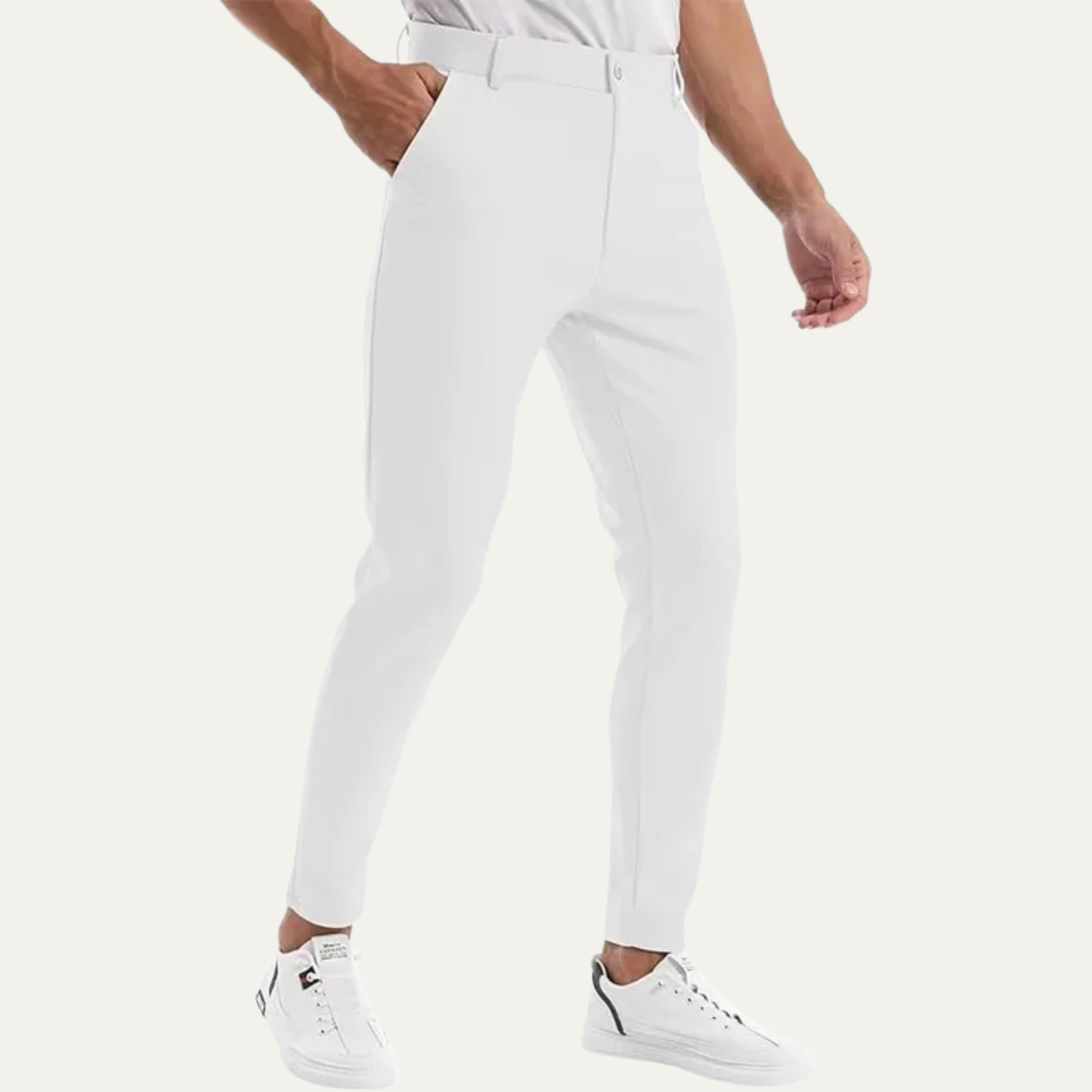 Axel | Men's Slim Fit Dress Pants Taupe