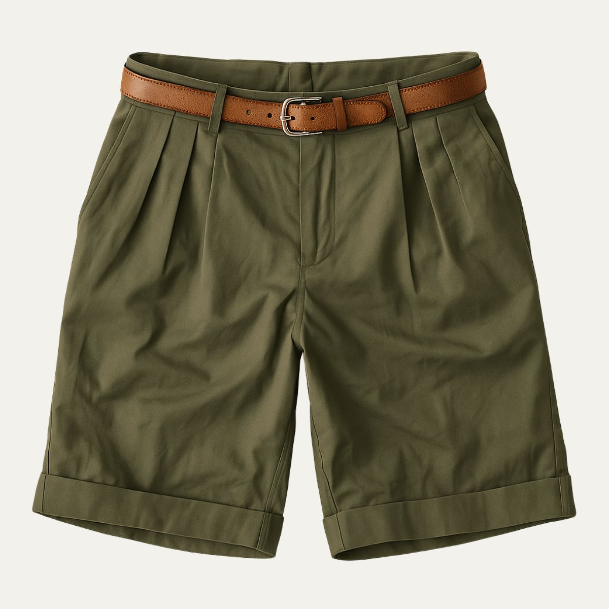 Rowan | Men's Tailored Pleated Shorts Navy