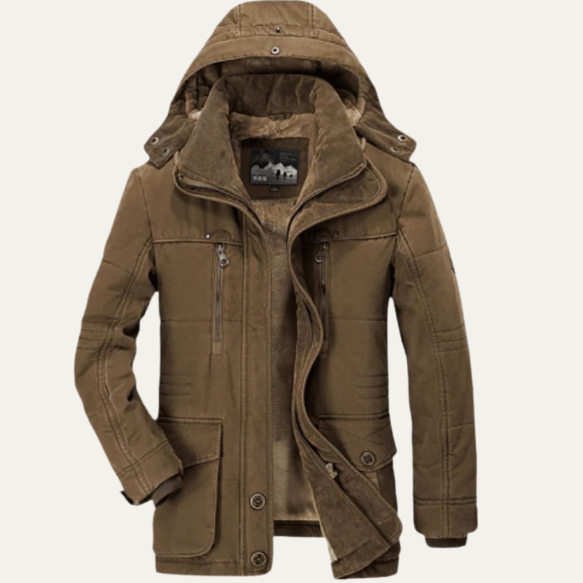Arden | Men's Utility Jacket Olive Green Sherpa Lined