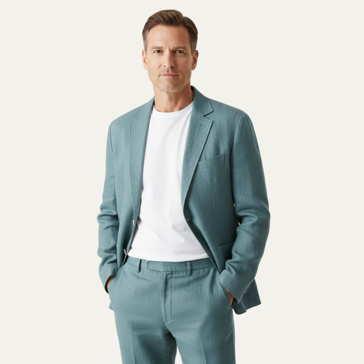 Callum | Men's Casual Linen Blazer Beige