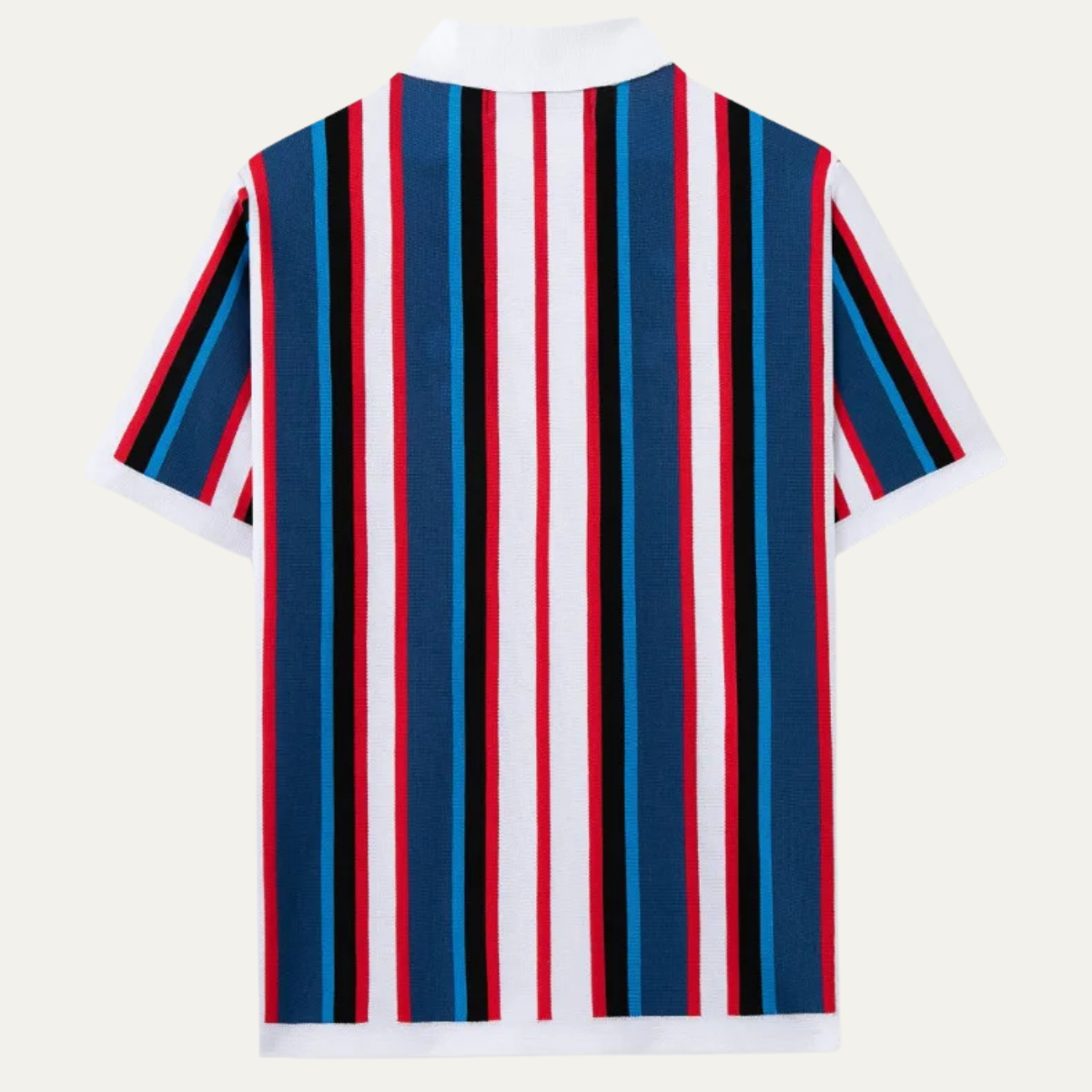 Jude | Men's Striped Button Up Shirt Navy Red White