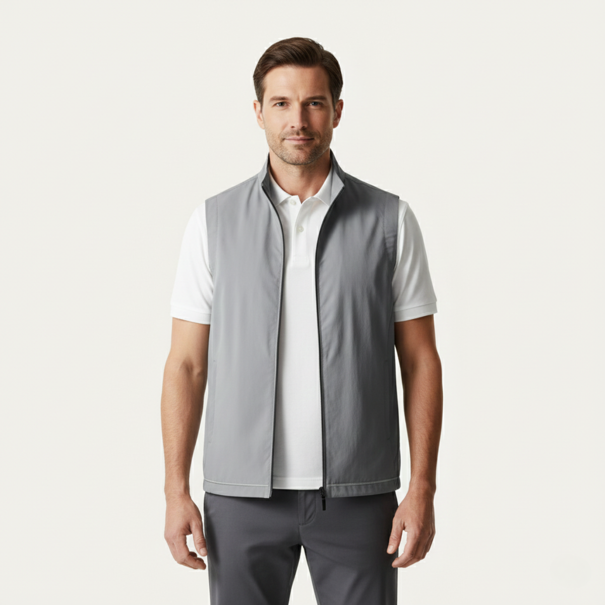 Sage | Men's Lightweight Casual Vest Gray Sleeveless
