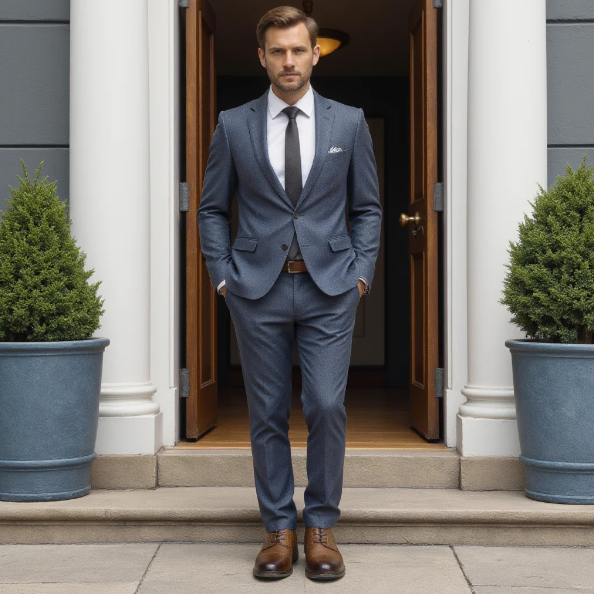 Bram | Men's Leather Oxford Shoes Brown Lace Up