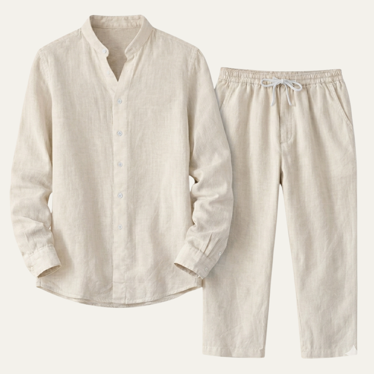 Axel | Men's Linen Shirt Sage Green Button Up