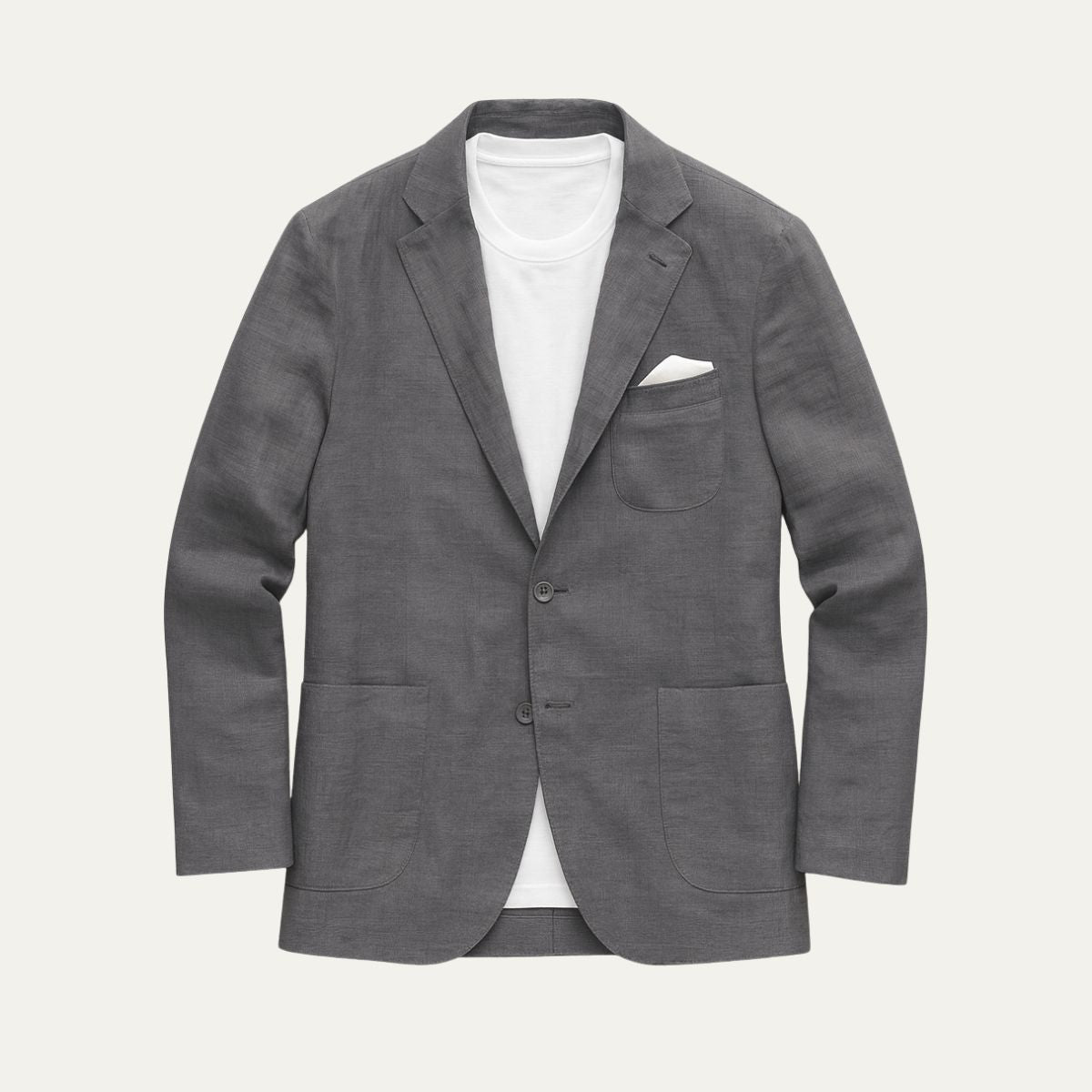 Axel | Men's Linen Blazer Cream Smart Casual Single Breasted