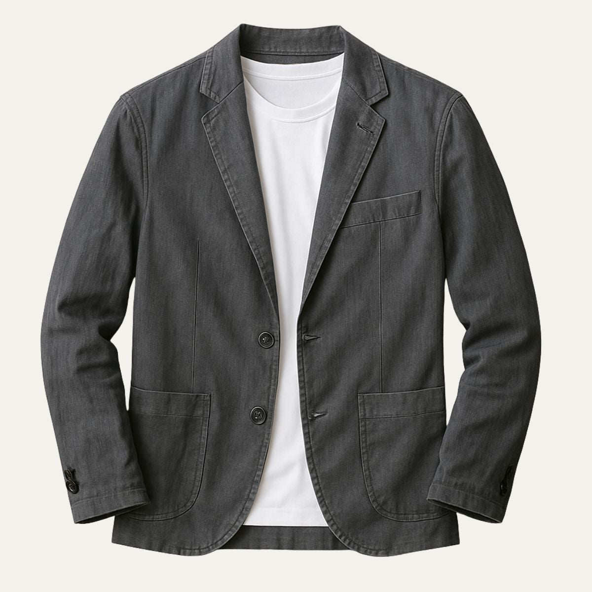 Callum | Men's Casual Linen Blazer Charcoal Gray