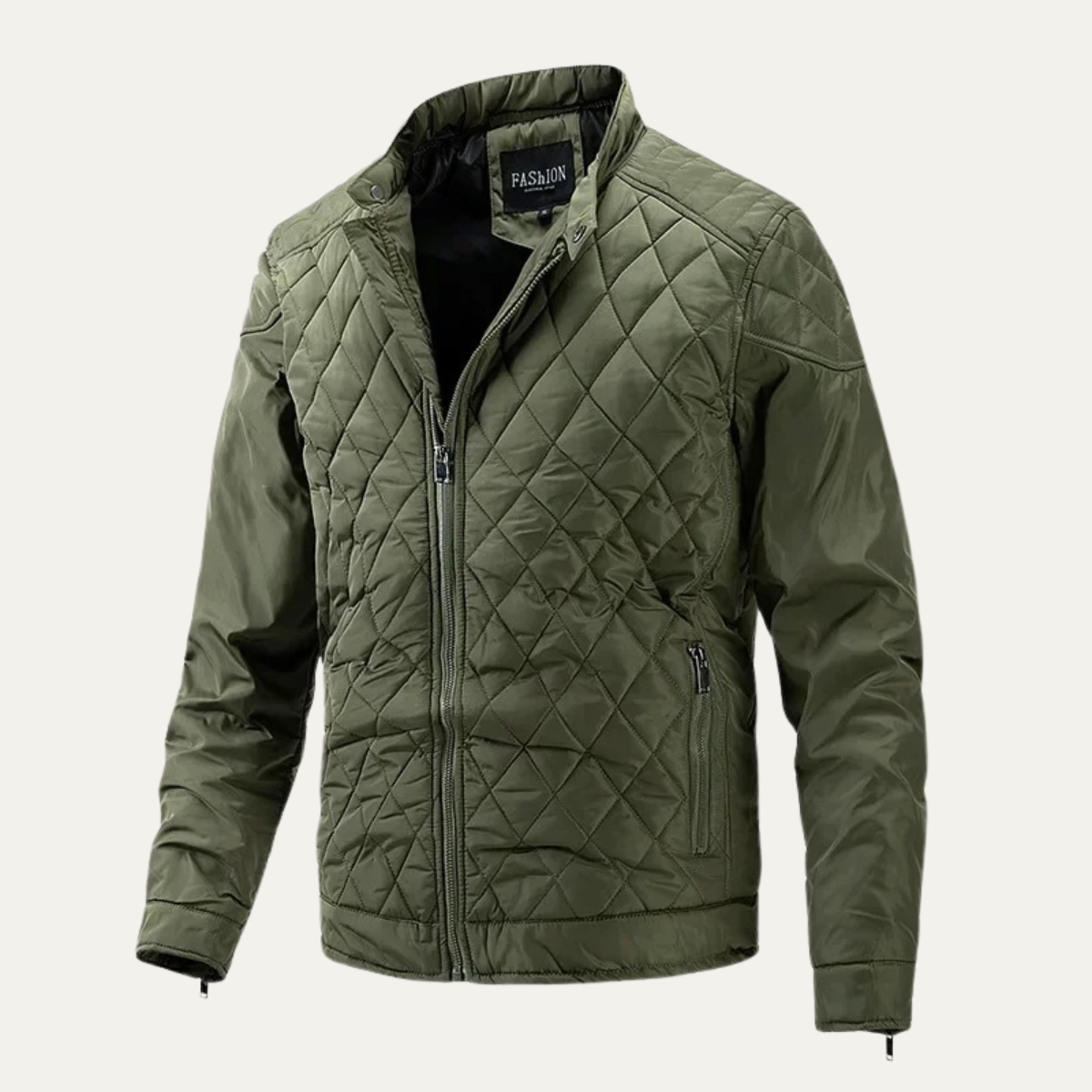 Ash | Men's Quilted Leather Jacket Black
