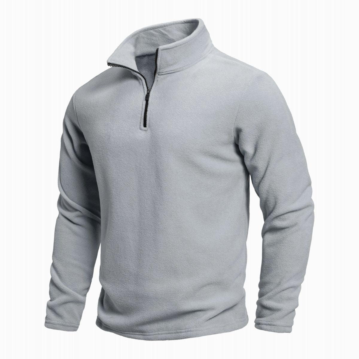 Bram | Men's Quarter Zip Sweater Green Fleece