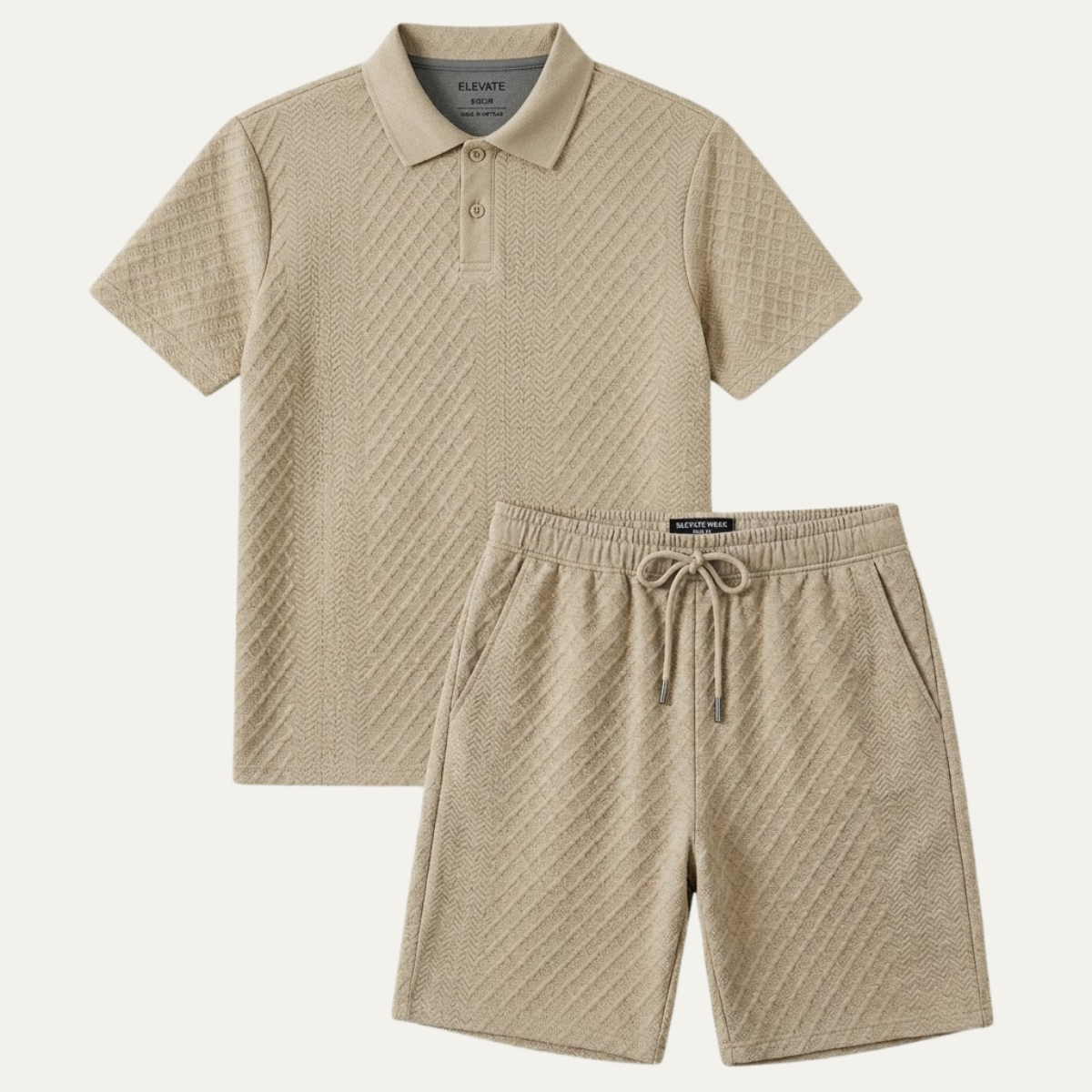 Ash | Men's Jacquard Polo Shirt Black Short Sleeve