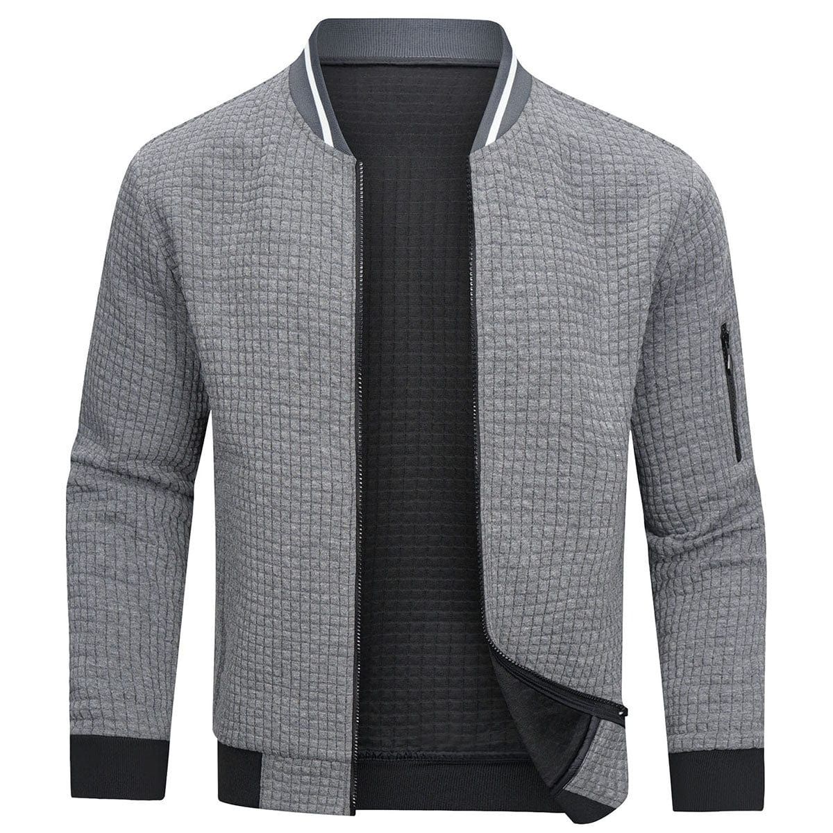 Nina | Men's Quilted Jacket Black Zip Up