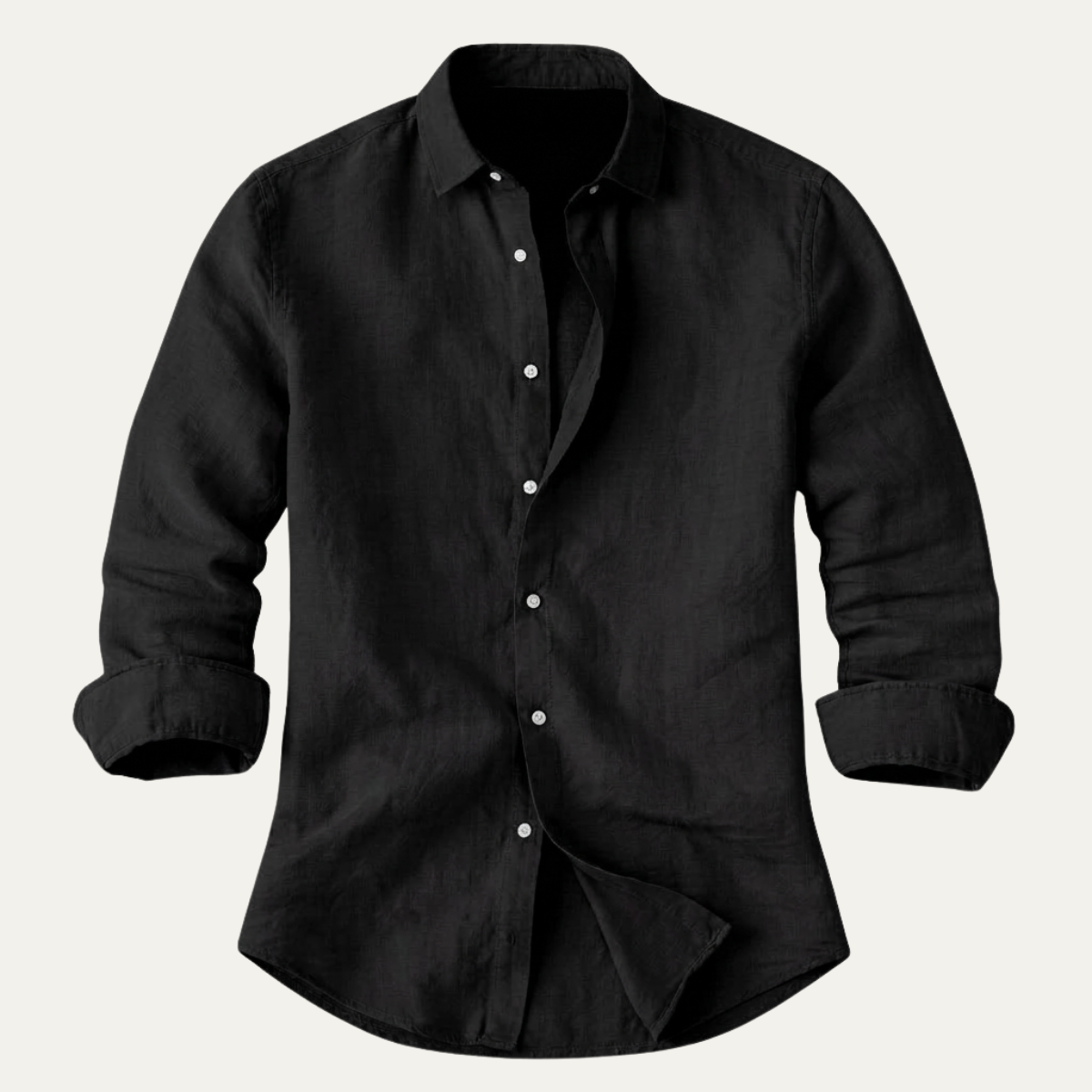 Maxim | Men's Linen Shirt Pink Long Sleeve Button Up