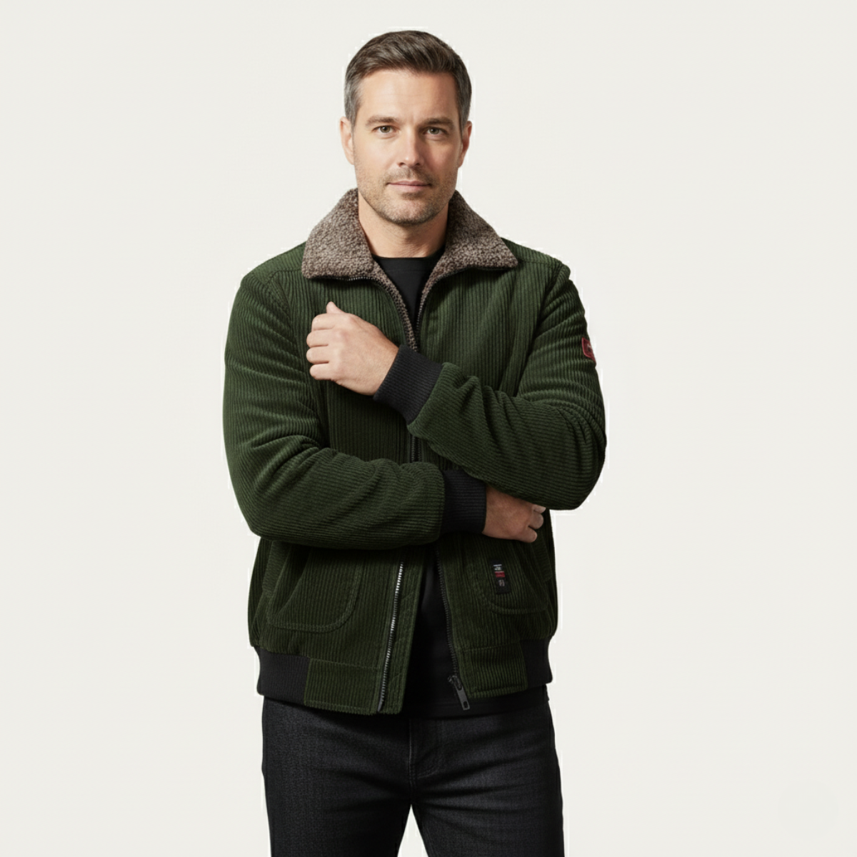 Axel | Men's Corduroy Jacket Camel Sherpa Lined