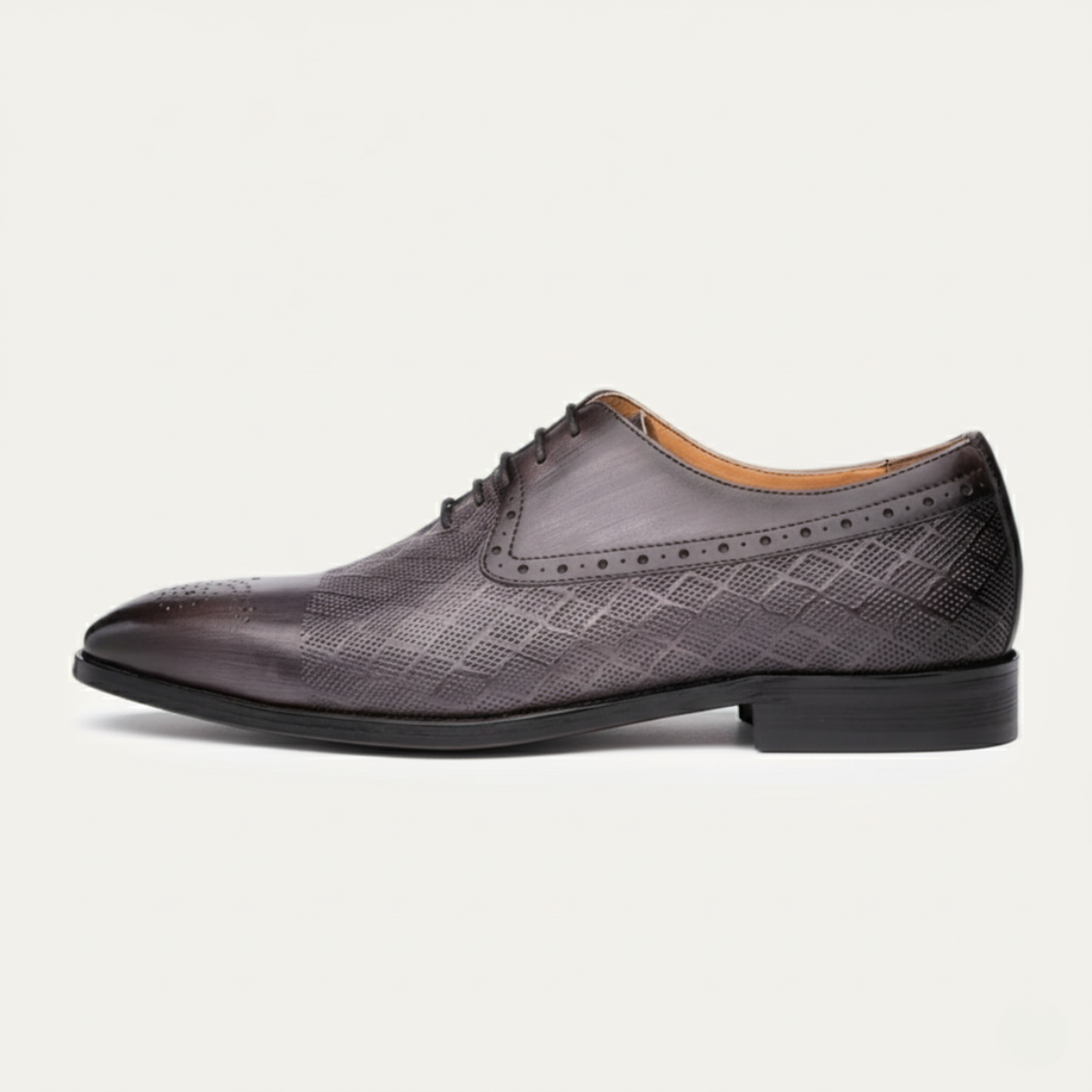 Rowan | Men's Black Leather Oxford Dress Shoe Lace Up