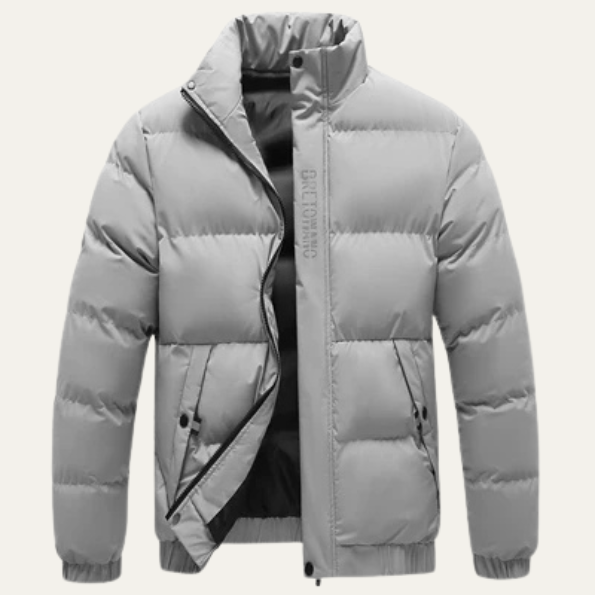 Axel | Men's Puffer Jacket Black Quilted Winter Warm