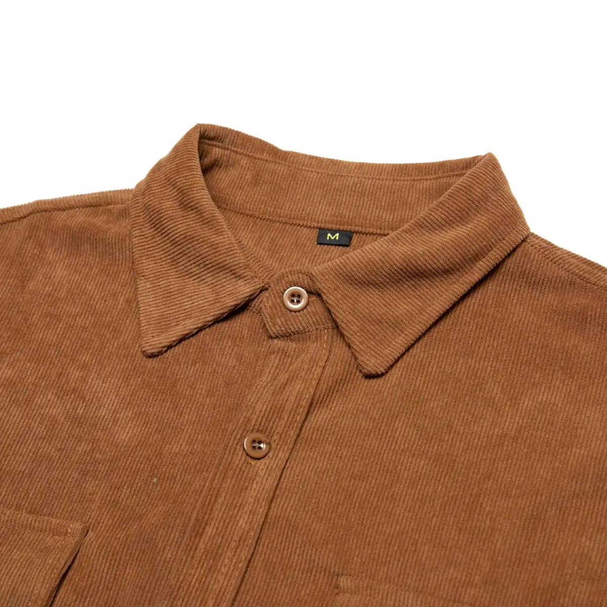 Kai | Men's Casual Corduroy Button Up Shirt Brown