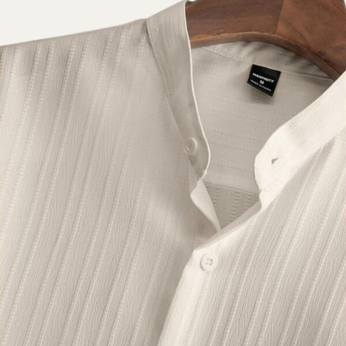 Reid | Men's Linen Set Cream Short Sleeve Shirt And Lounge Pants