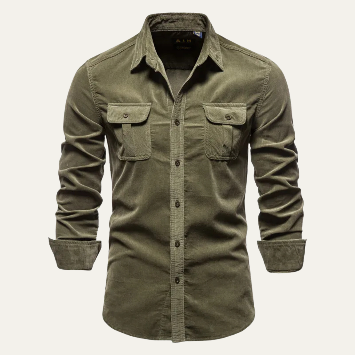 Axel | Men's Denim Shirt Navy Long Sleeve Button Up