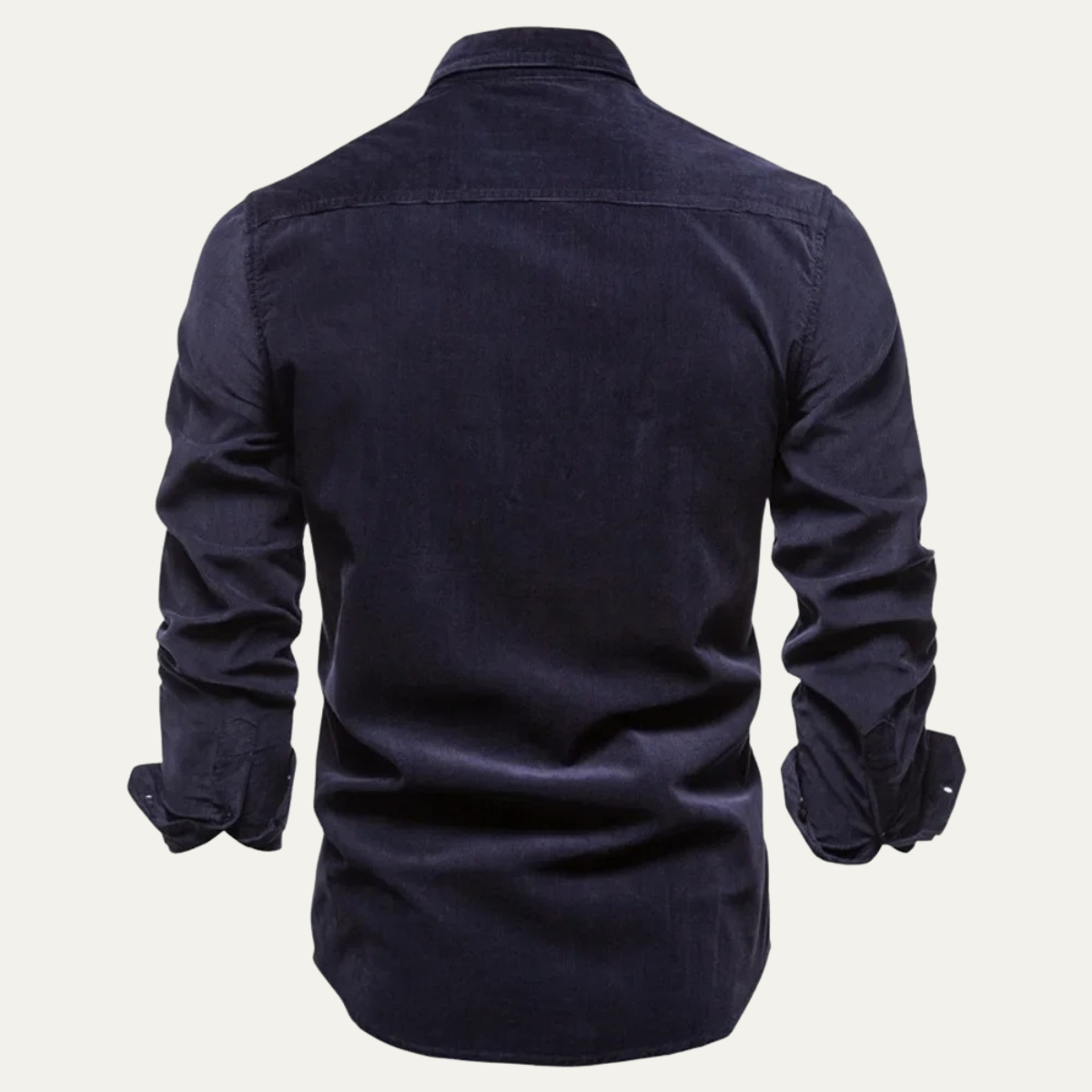 Jasper | Men's Casual Denim Shirt Navy Long Sleeve Button Up
