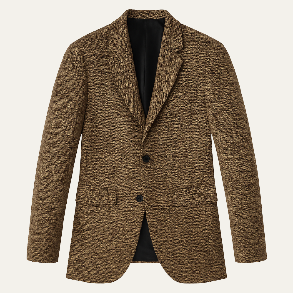 Axel | Men's Tweed Blazer Herringbone Brown