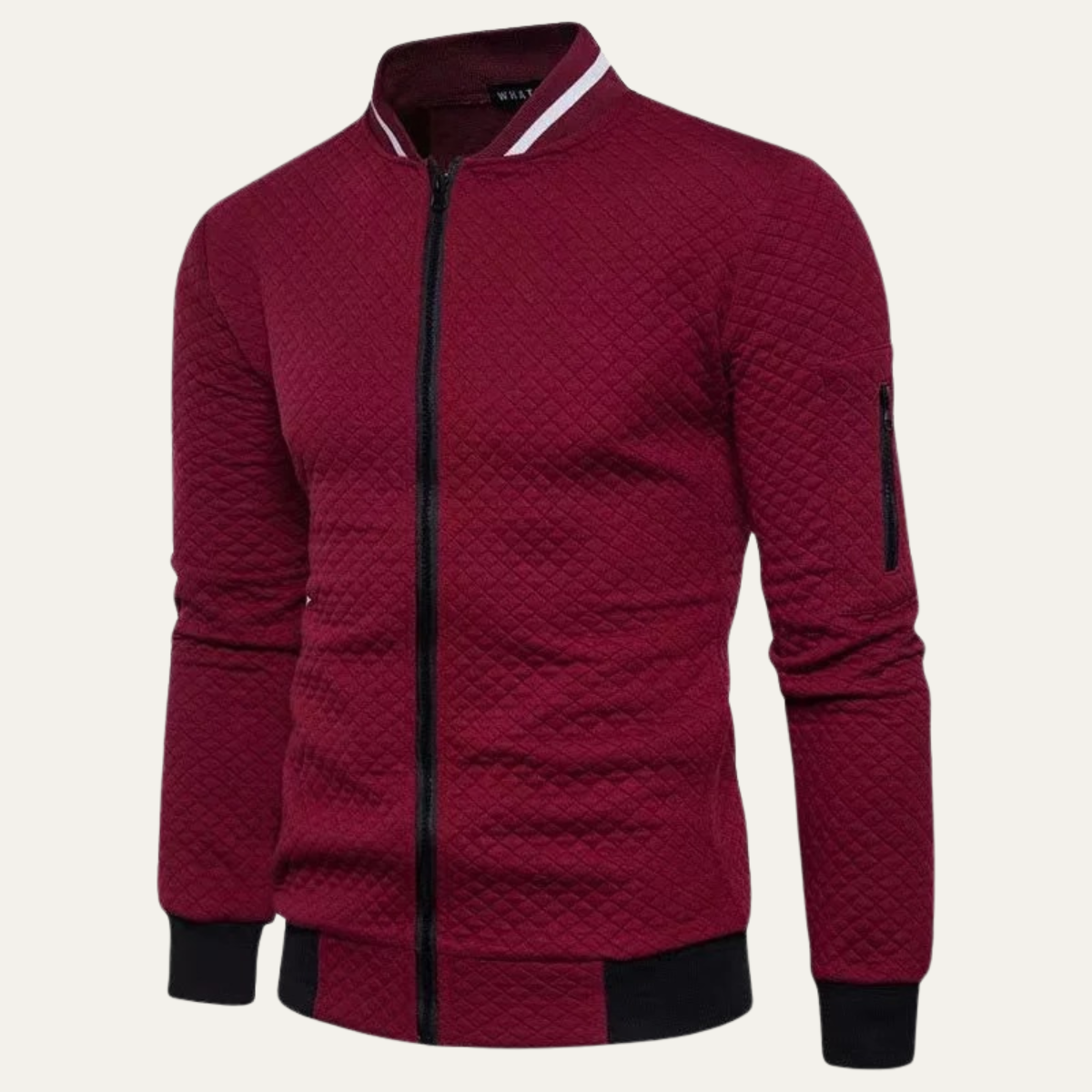 Blake | Men's Quilted Bomber Jacket Black Zip Up