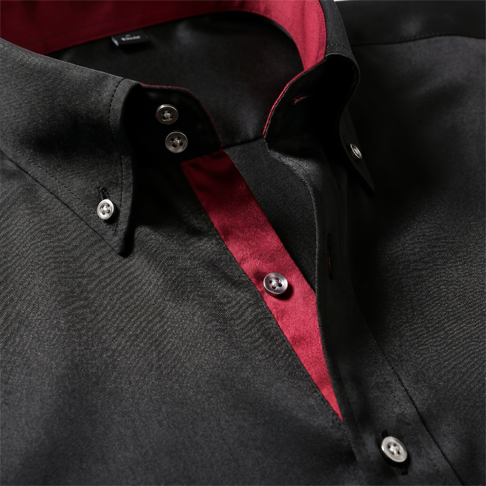 Dama Washington Rowan men's button up dress shirt black long sleeve - view 10
