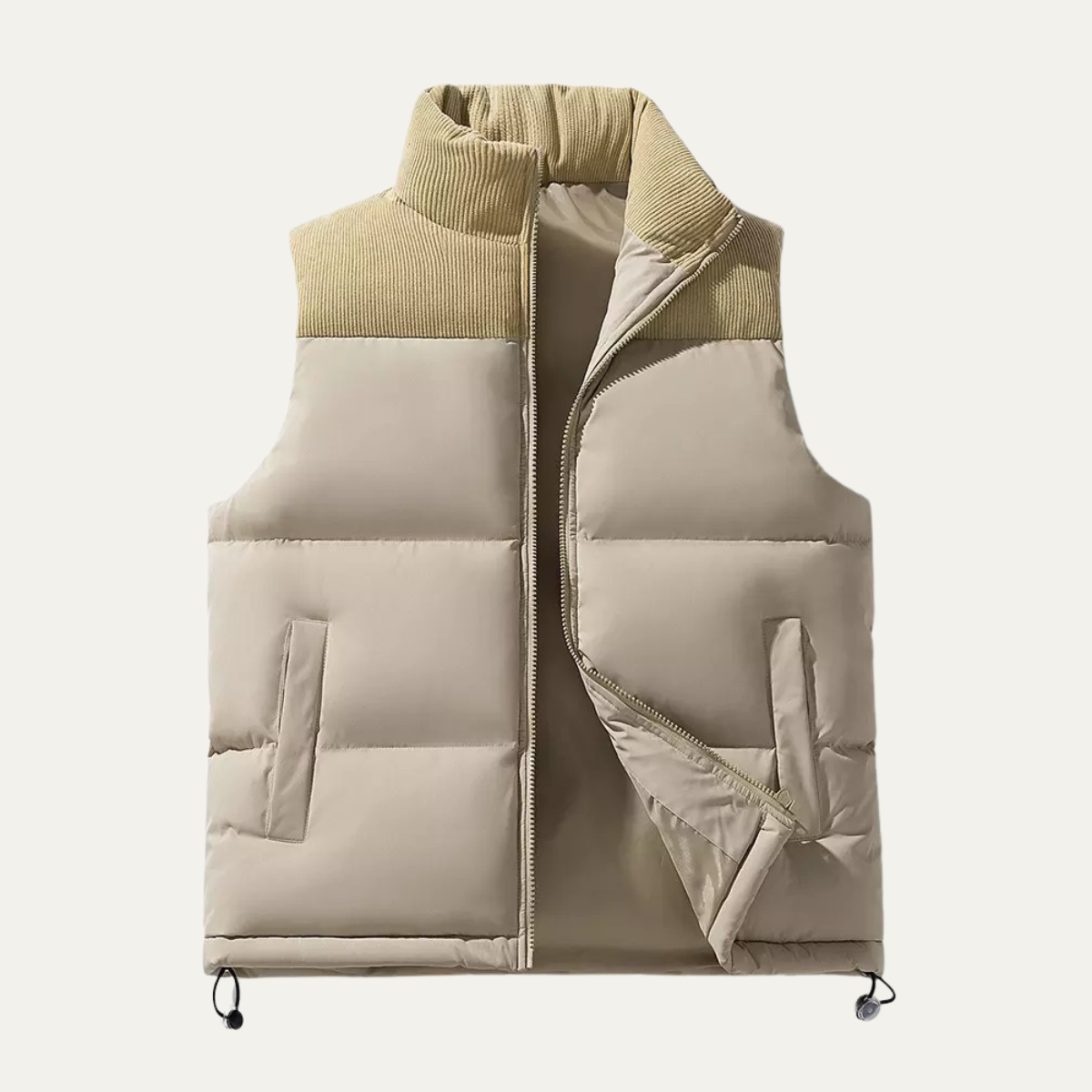 Axel | Men's Quilted Puffer Vest Black Charcoal