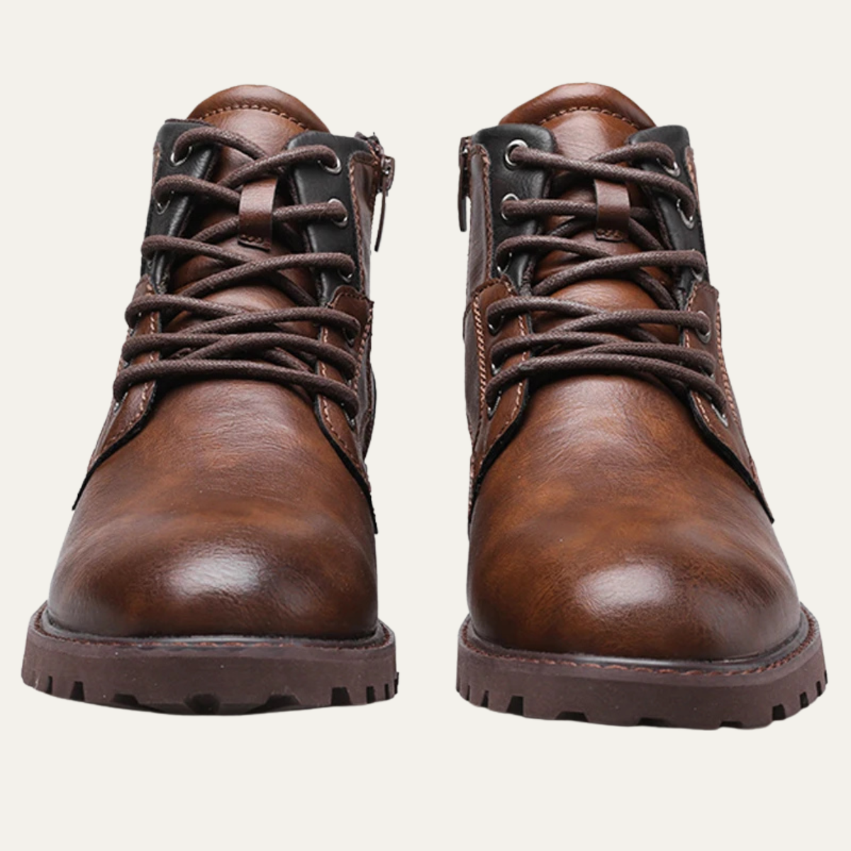 Axel | Men's Lace Up Leather Ankle Boots Brown