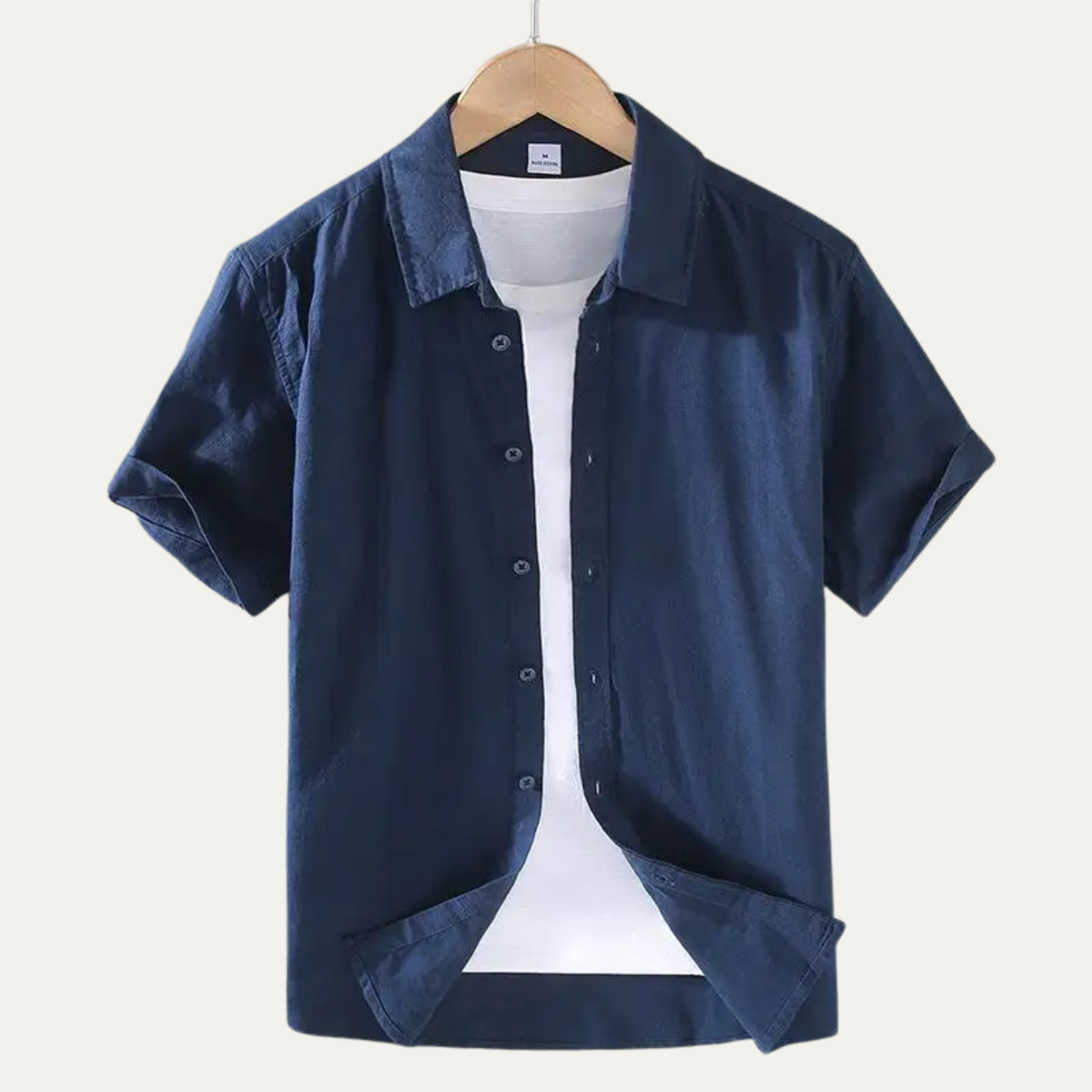 Jax | Men's Casual Denim Shirt Navy Short Sleeve