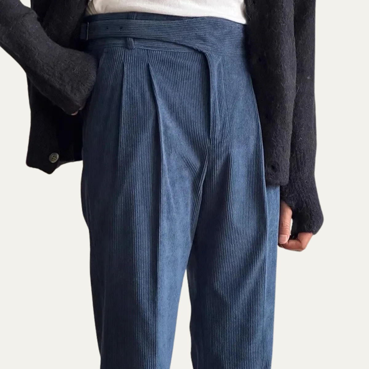 Beau | Men's Pleated Dress Pants Gray