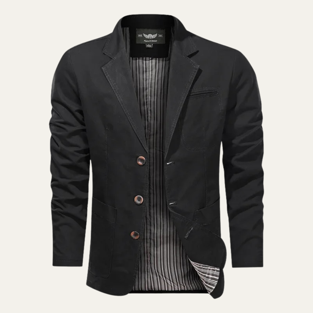 Bram | Men's Casual Lightweight Blazer Beige Cotton