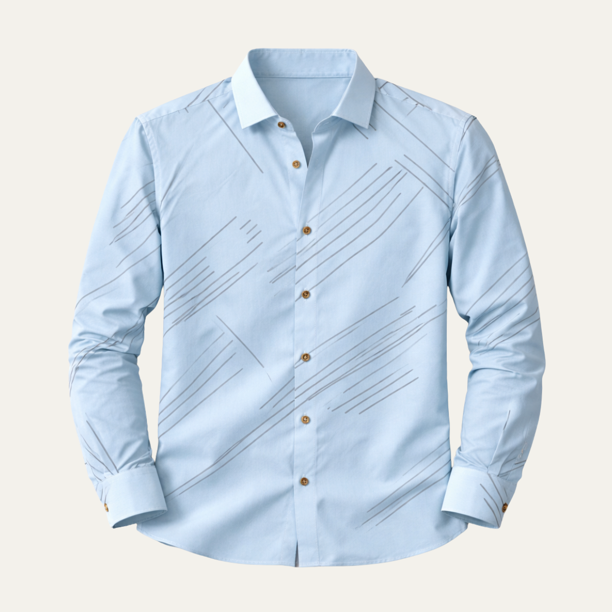 Axel | Men's Geometric Print Button Up Shirt Light Blue