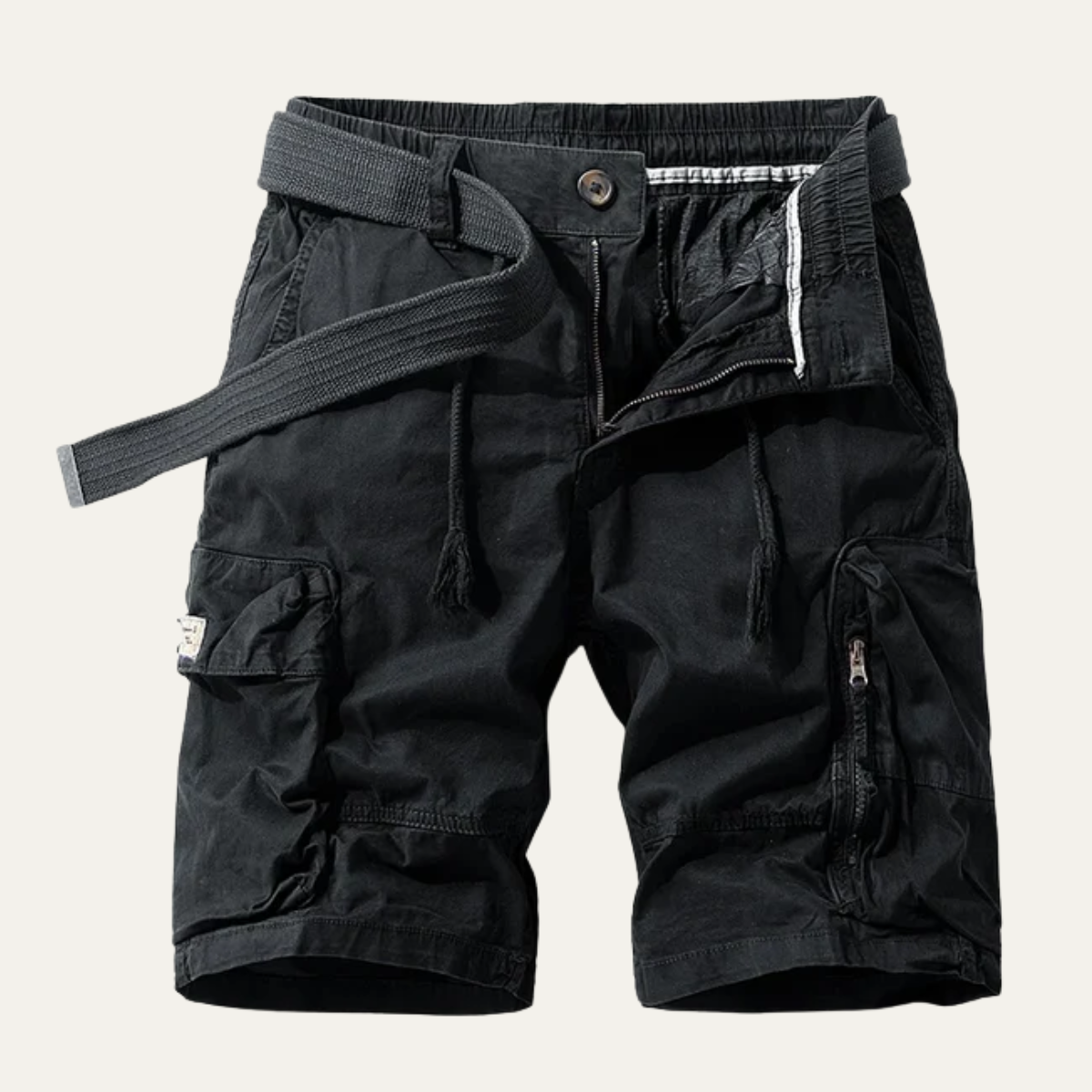Jude | Men's Cargo Shorts Beige Multiple Pockets
