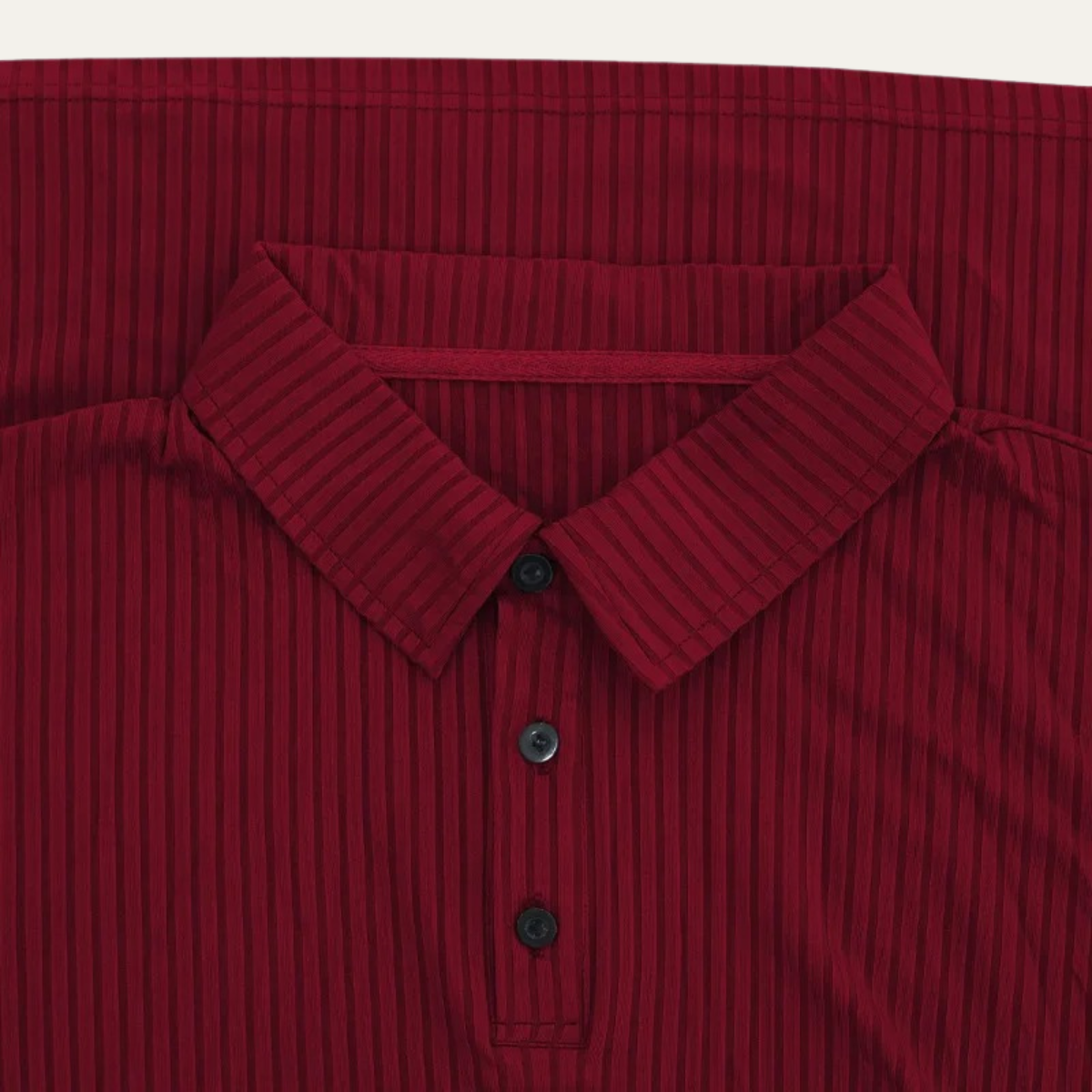 Soren | Men's Ribbed Polo Shirt Black Long Sleeve