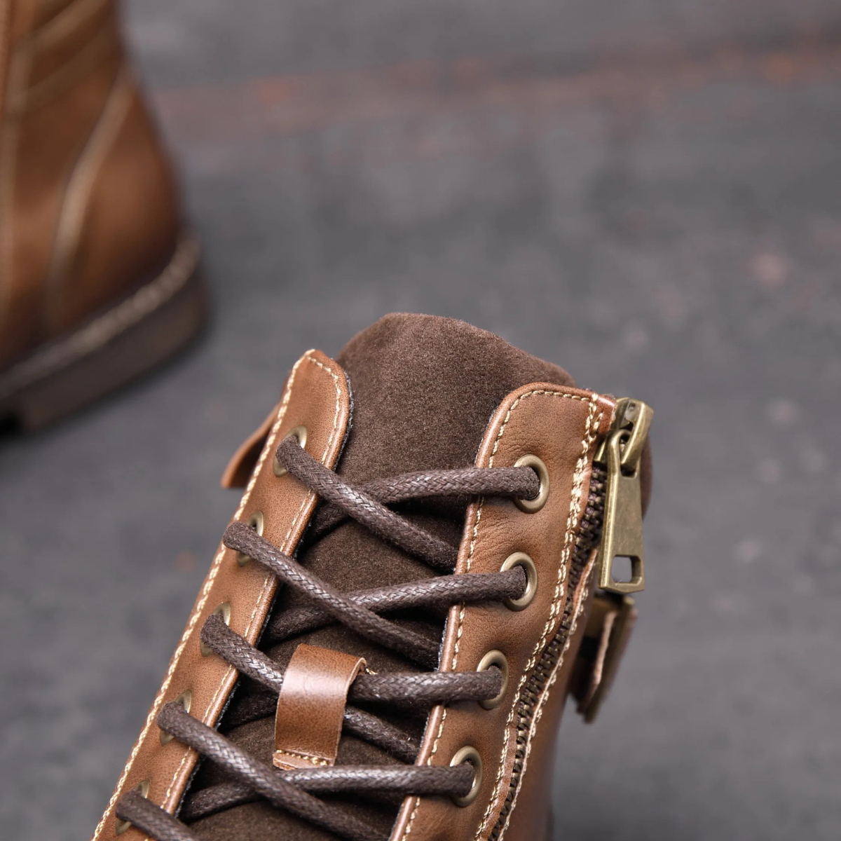 Axel | Men's Casual Vintage Leather Ankle Boots Brown