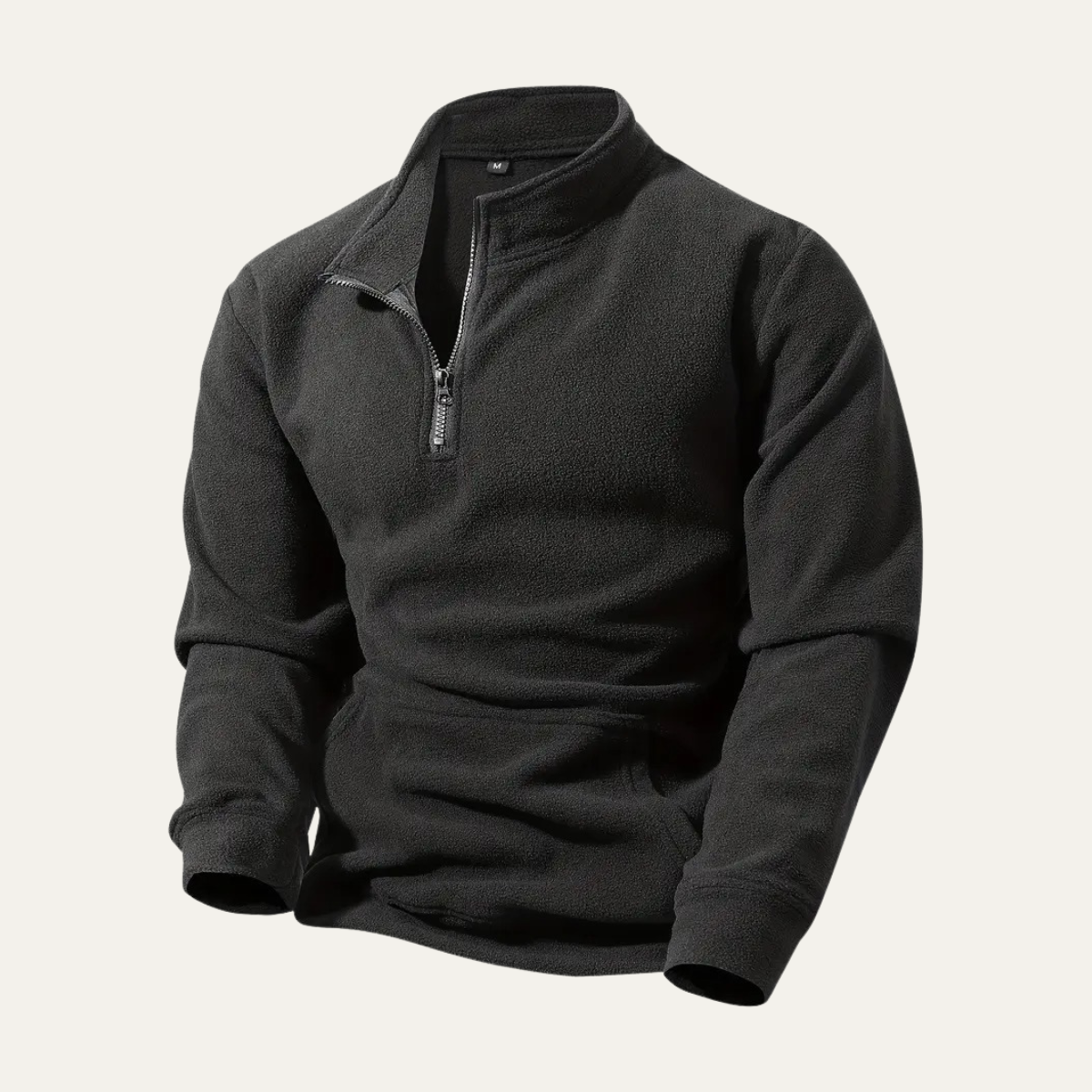 Beau | Men's Quarter Zip Fleece Pullover Gray